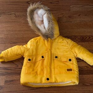 7 For All Mankind Yellow Puffer Jacket